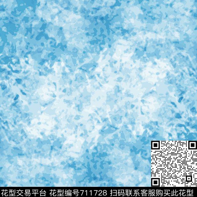 迷彩冷色调蓝白数码印花华亿平台下载（图片编号: 711728） - 瓦栏（Walan）