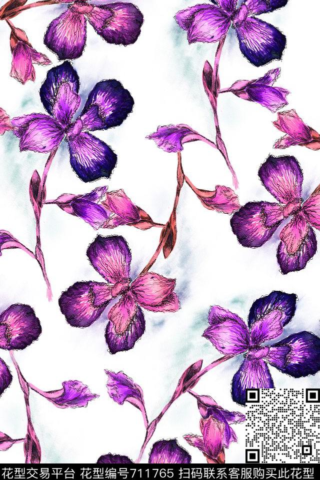 满版青春清爽数码印花华亿平台下载（图片编号: 711765） - 瓦栏（Walan）