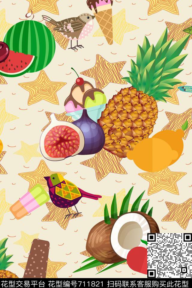 泳装水果女装数码印花华亿平台下载（图片编号: 711821） - 瓦栏（Walan）