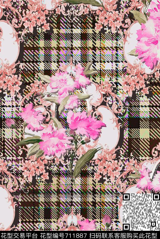 零点--女装花朵花卉数码印花华亿平台下载（图片编号: 711887） - 瓦栏（Walan）