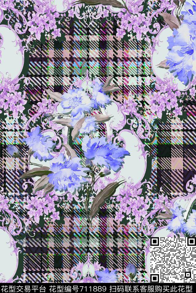 零点--女装花朵花卉数码印花华亿平台下载（图片编号: 711889） - 瓦栏（Walan）