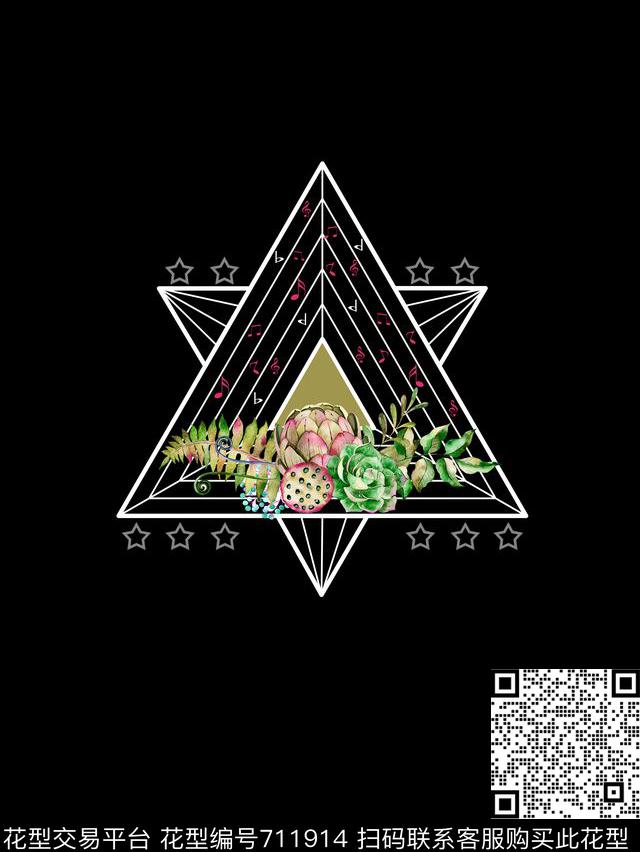 创意休闲花朵数码印花华亿平台下载（图片编号: 711914） - 瓦栏（Walan）