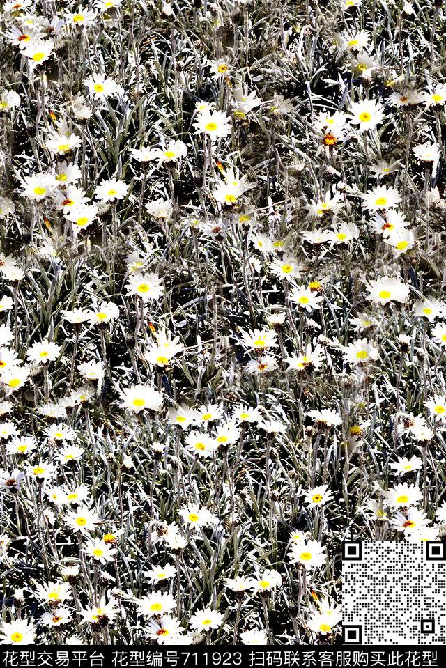 抽象手绘植物小碎花花卉数码印花时尚潮流女装裙子印花欧美大牌男装夹克外套复古印花数码印花华亿平台下载（图片编号: 711923） - 瓦栏（Walan）