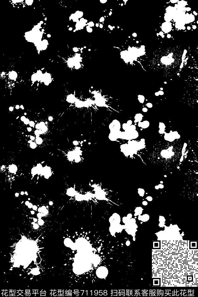 艺术喷溅抽象传统印花华亿平台下载（图片编号: 711958） - 瓦栏（Walan）