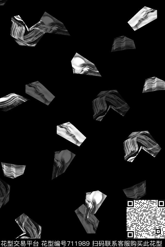 几何拼块纹理男装羽绒服数码印花华亿平台下载（图片编号: 711989） - 瓦栏（Walan）