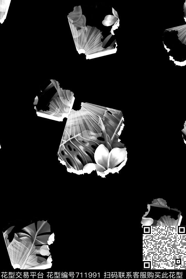 纹理拼块男装羽绒服男装外套数码印花华亿平台下载（图片编号: 711991） - 瓦栏（Walan）