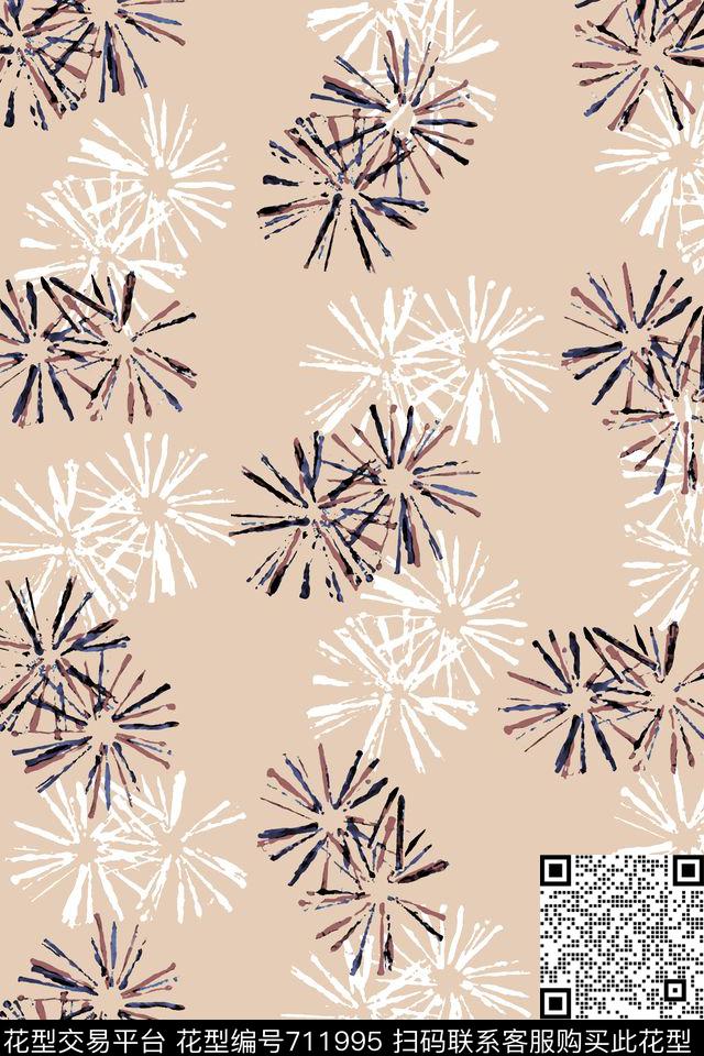 抽象雪花男装T恤男装裤子数码印花华亿平台下载（图片编号: 711995） - 瓦栏（Walan）