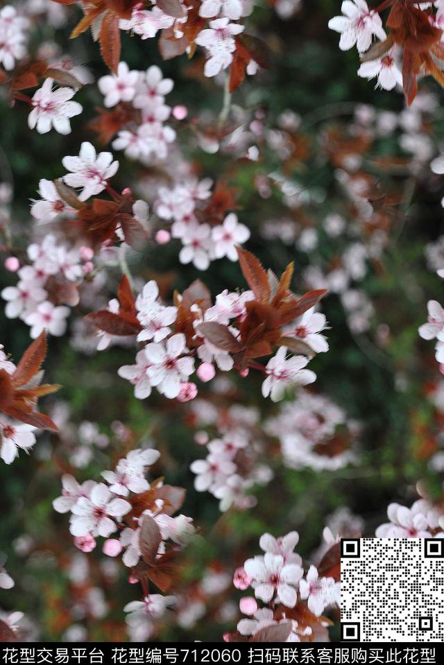 抽象3D植物花卉小碎花数码印花时尚潮流女装裙子外套夹克印花窗帘复古印花数码印花华亿平台下载（图片编号: 712060） - 瓦栏（Walan）