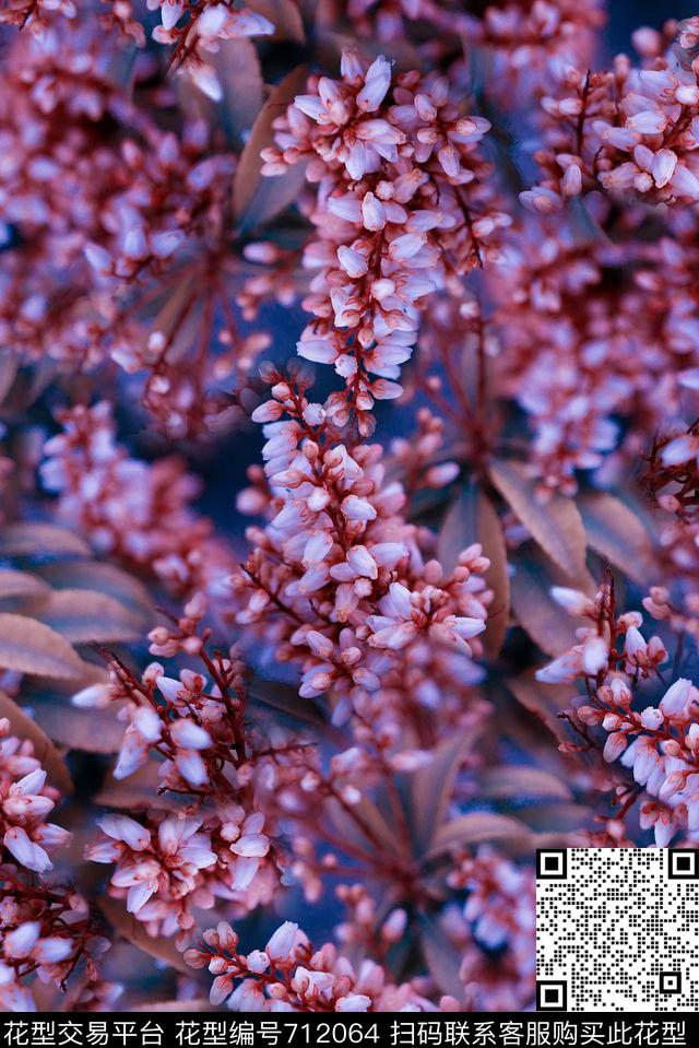 抽象3D植物花卉小碎花数码印花时尚潮流女装裙子外套夹克印花窗帘复古印花数码印花华亿平台下载（图片编号: 712064） - 瓦栏（Walan）