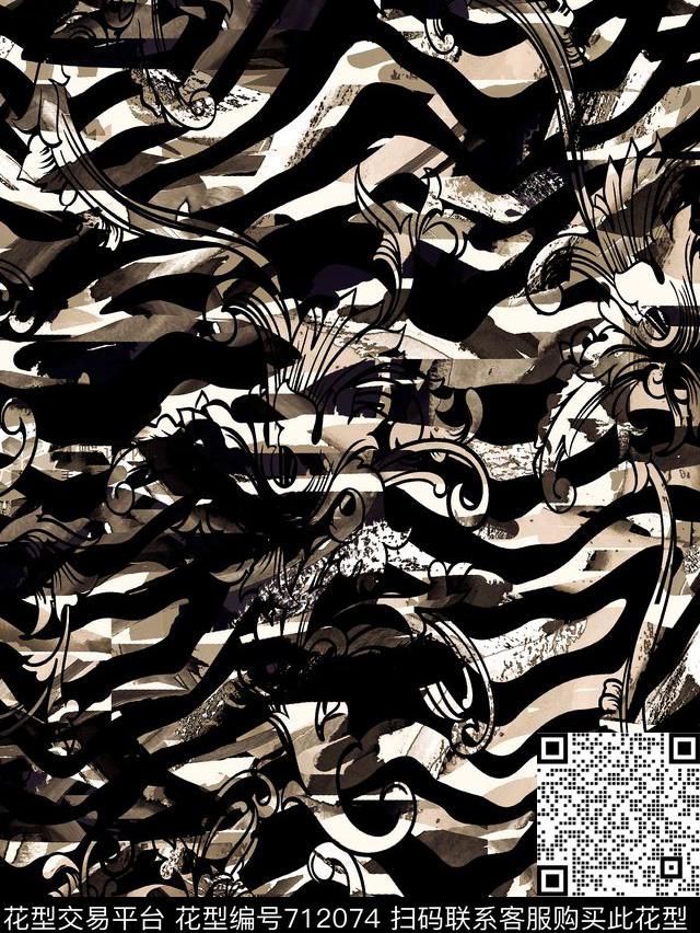 纹理Fei-花纹肌理Fei-男装数码印花华亿平台下载（图片编号: 712074） - 瓦栏（Walan）