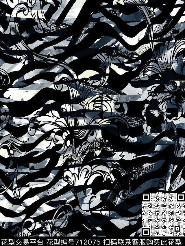 纹理Fei-花纹肌理Fei-男装数码印花华亿平台下载（图片编号: 712075） - 瓦栏（Walan）