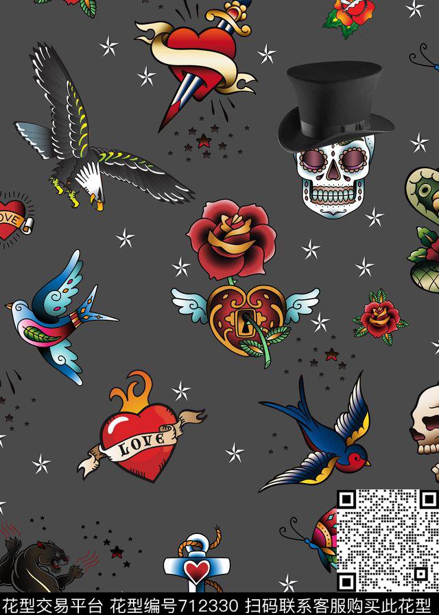 欧式民族风潮牌数码印花华亿平台下载（图片编号: 712330） - 瓦栏（Walan）