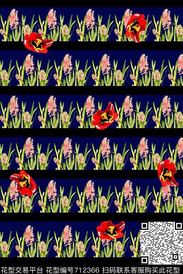 花卉女装花朵数码印花华亿平台下载（图片编号: 712366） - 瓦栏（Walan）