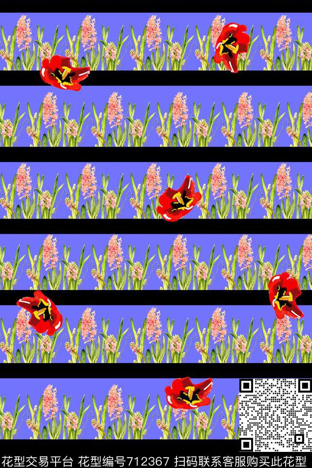 花卉女装花朵数码印花华亿平台下载（图片编号: 712367） - 瓦栏（Walan）