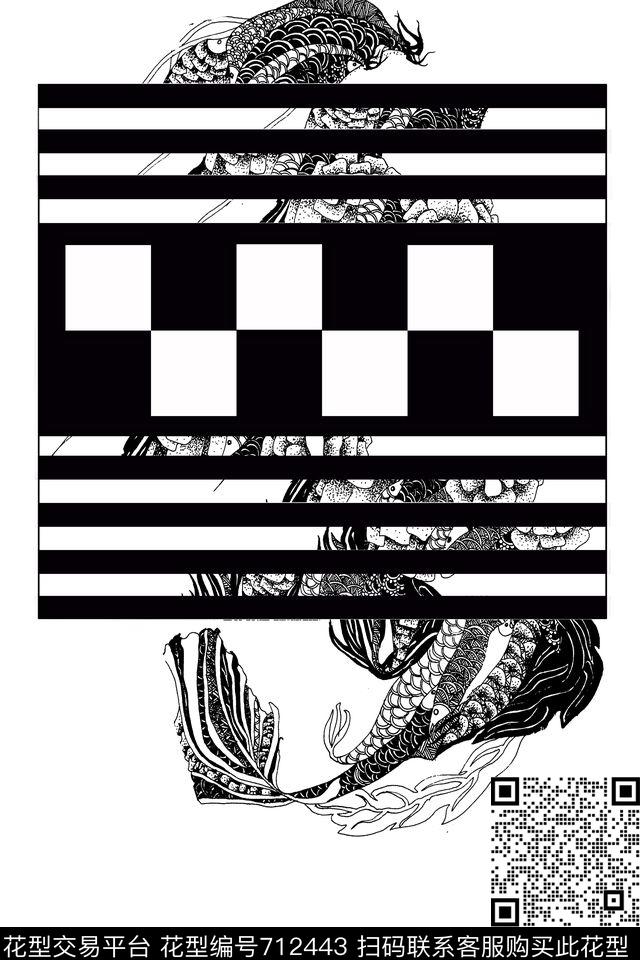 女装男装纹样数码印花华亿平台下载（图片编号: 712443） - 瓦栏（Walan）