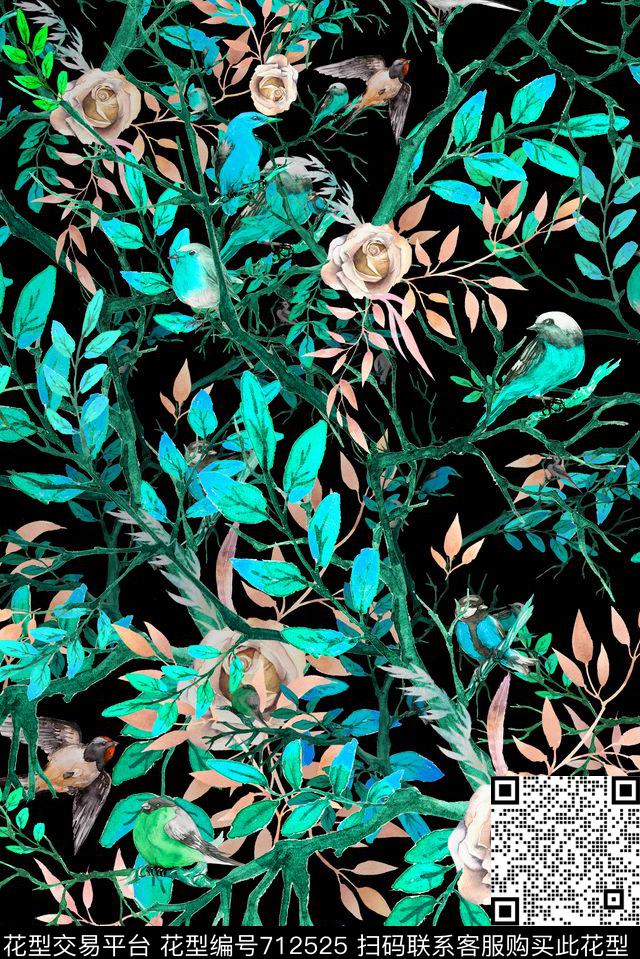 Guccistylebirds数码印花华亿平台下载（图片编号: 712525） - 瓦栏（Walan）