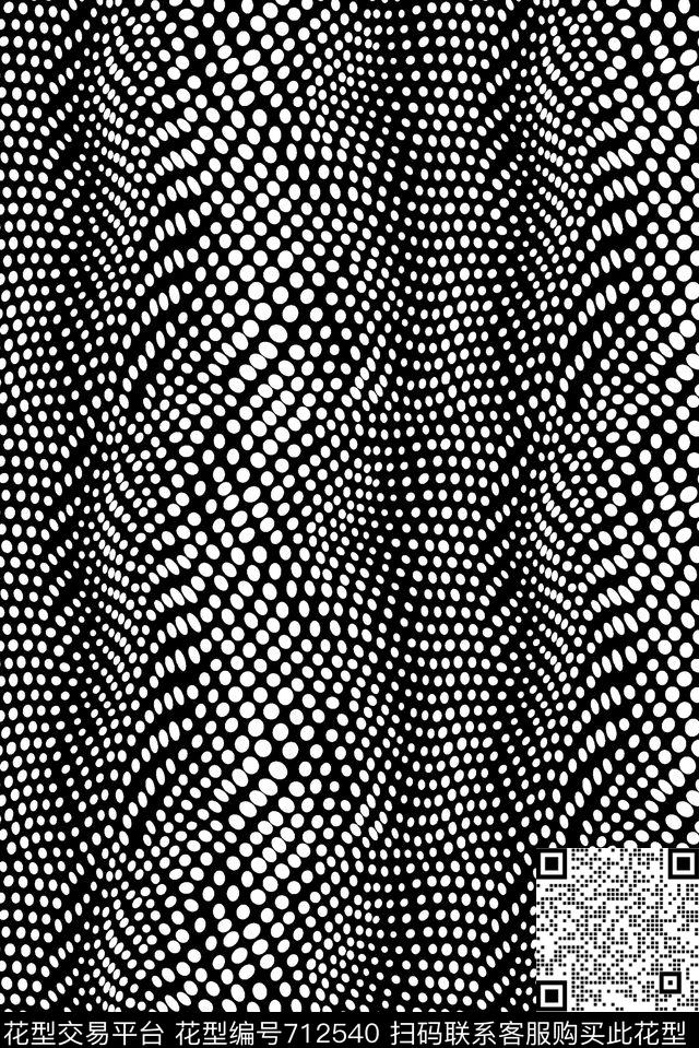 圆点趣味变形数码印花华亿平台下载（图片编号: 712540） - 瓦栏（Walan）