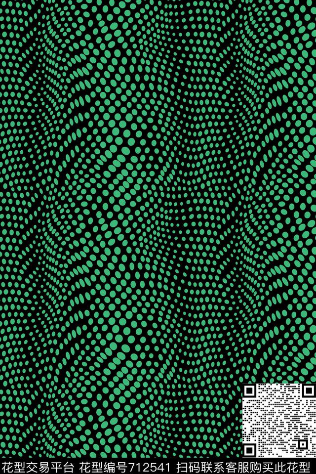 圆点趣味变形数码印花华亿平台下载（图片编号: 712541） - 瓦栏（Walan）