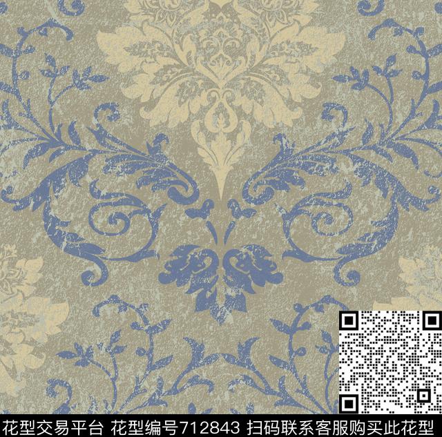 古典数码印花华亿平台下载（图片编号: 712843） - 瓦栏（Walan）