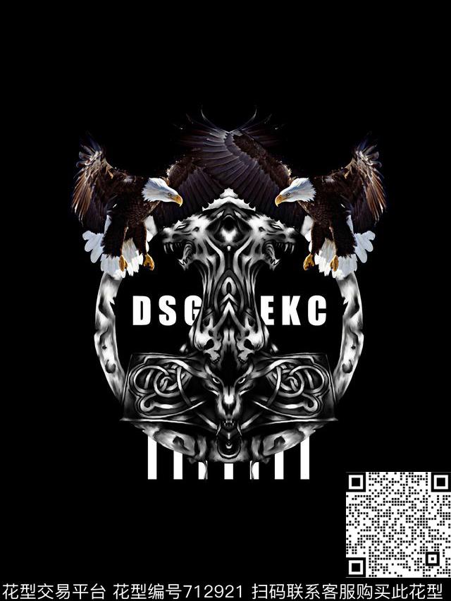 老鹰男装T恤抽象手绘T恤卫衣加克衬衫裤子外套羽绒服时尚潮流潮牌大牌复古艺术欧美高清数码立体数码印花华亿平台下载（图片编号: 712921） - 瓦栏（Walan）