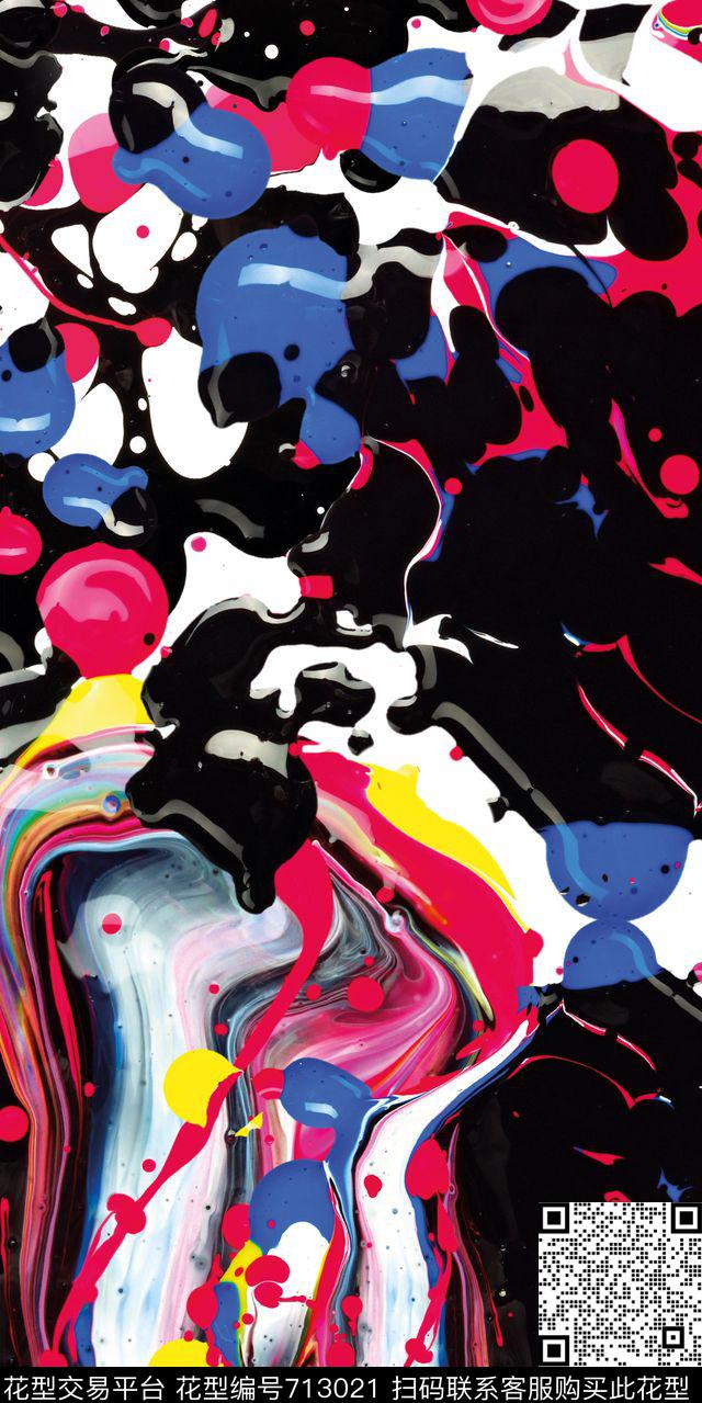 油画趣味水彩数码印花华亿平台下载（图片编号: 713021） - 瓦栏（Walan）