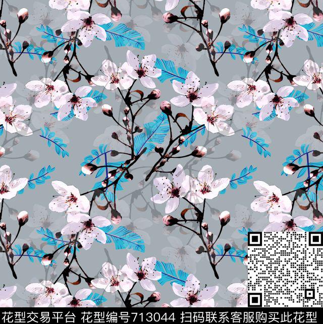 小碎花花朵花卉数码印花华亿平台下载（图片编号: 713044） - 瓦栏（Walan）