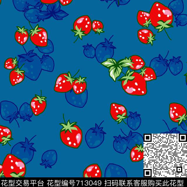 水果系列趣味传统印花华亿平台下载（图片编号: 713049） - 瓦栏（Walan）