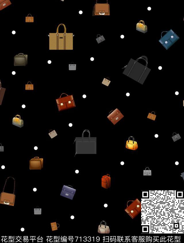 卡通箱包包包数码印花华亿平台下载（图片编号: 713319） - 瓦栏（Walan）