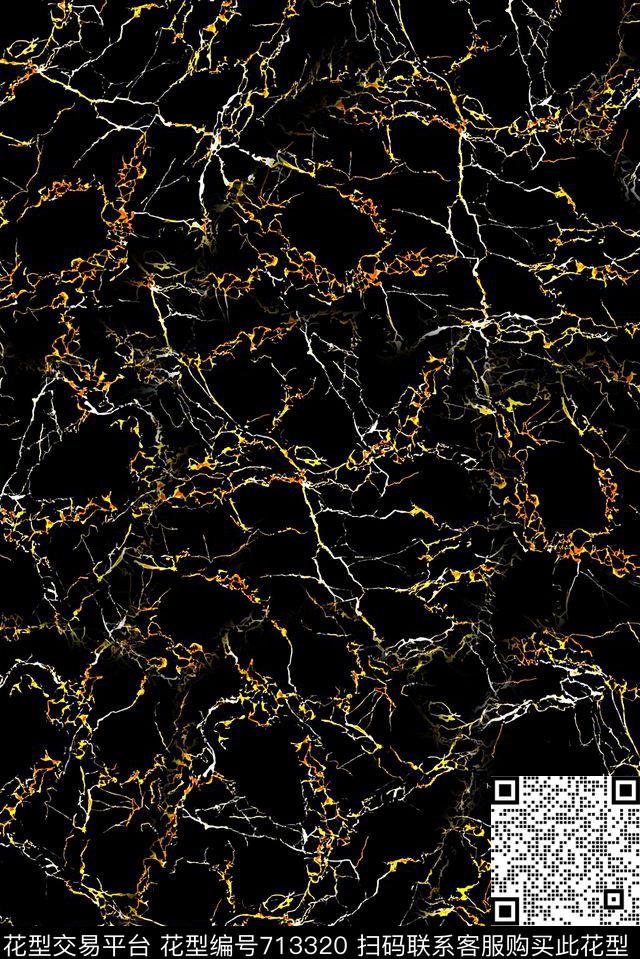 抽象手绘几何火焰印花时尚潮流男装满版印花欧美复古夹克外套棉服印花数码印花华亿平台下载（图片编号: 713320） - 瓦栏（Walan）