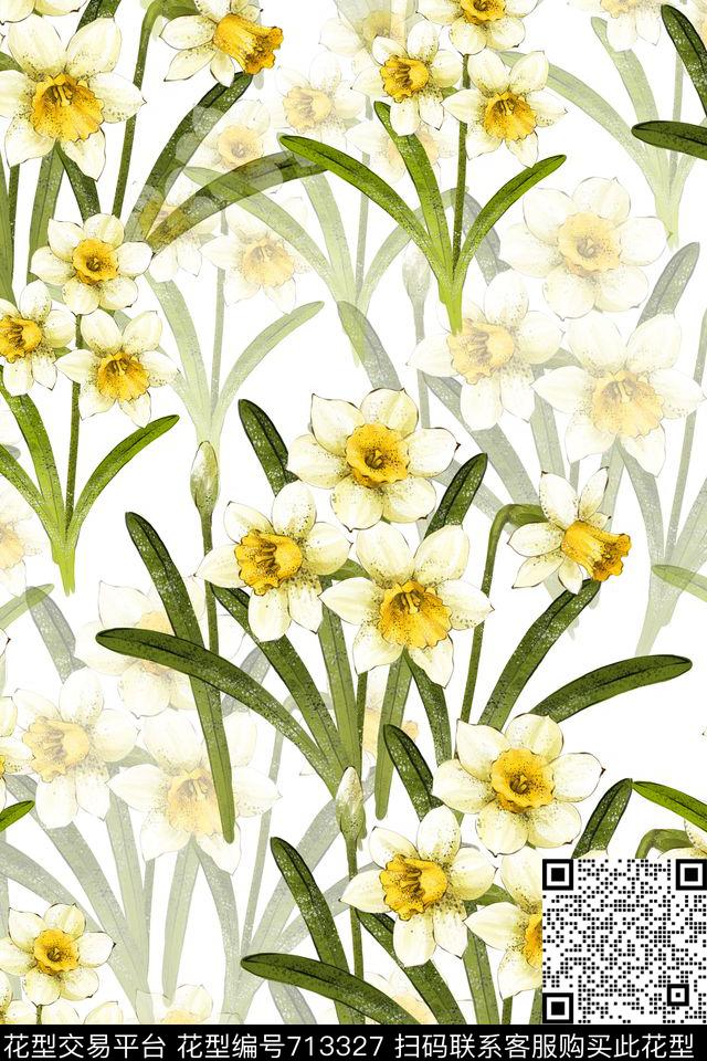 花卉花鸟乱花数码印花华亿平台下载（图片编号: 713327） - 瓦栏（Walan）