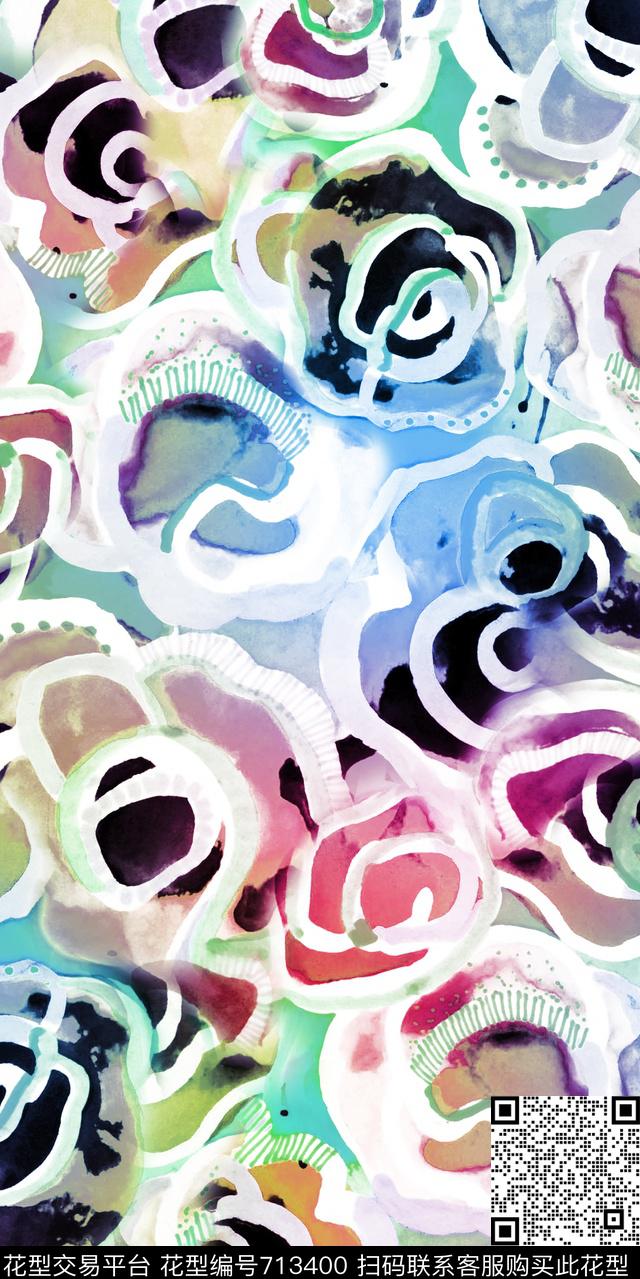 不规则几何色块马赛克数码印花华亿平台下载（图片编号: 713400） - 瓦栏（Walan）