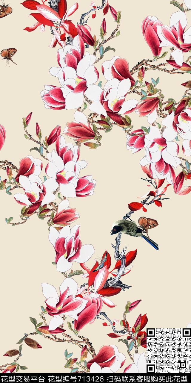 小碎花花朵花卉数码印花华亿平台下载（图片编号: 713426） - 瓦栏（Walan）