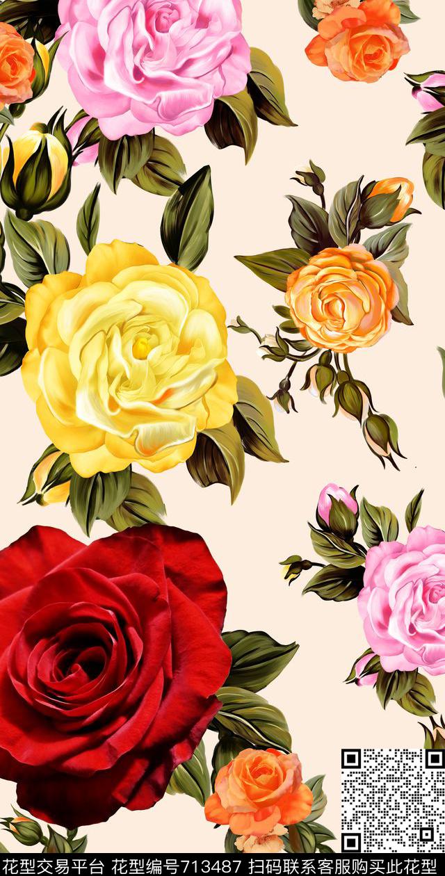 杜嘉班纳Dolce&Gabbana玫瑰数码印花华亿平台下载（图片编号: 713487） - 瓦栏（Walan）