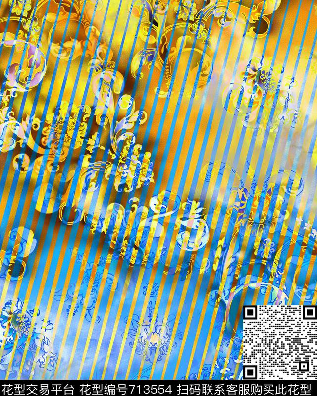 花纹抽象几何光线数码印花华亿平台下载（图片编号: 713554） - 瓦栏（Walan）