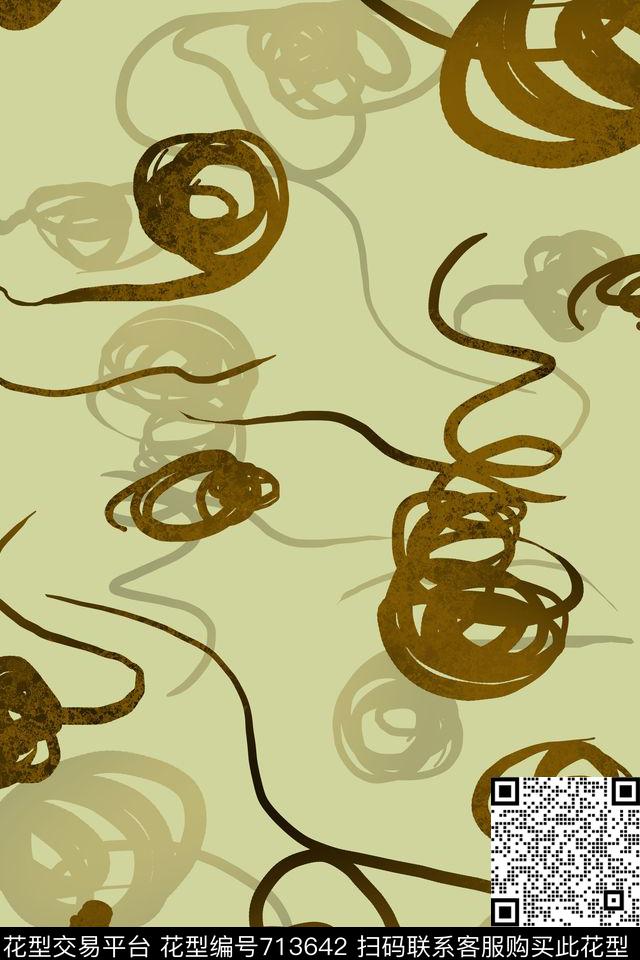 抽象、线条数码印花华亿平台下载（图片编号: 713642） - 瓦栏（Walan）