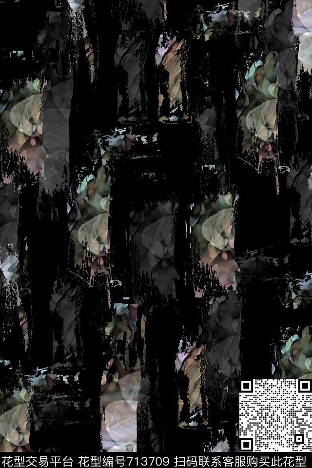 笔刷纹理男装印花抽象手绘T恤卫衣加克衬衫裤子外套羽绒服时尚潮流潮牌大牌复古英文字欧美高清数码立体数码印花华亿平台下载（图片编号: 713709） - 瓦栏（Walan）