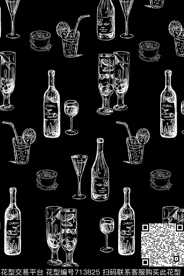 柠檬饮料茶壶传统印花华亿平台下载（图片编号: 713825） - 瓦栏（Walan）