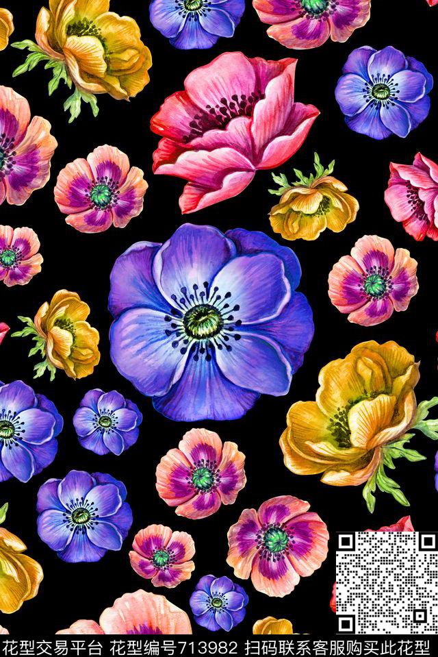 满版经典复古数码印花华亿平台下载（图片编号: 713982） - 瓦栏（Walan）