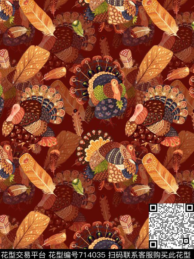 复古花卉女装华亿平台数码印花华亿平台下载（图片编号: 714035） - 瓦栏（Walan）