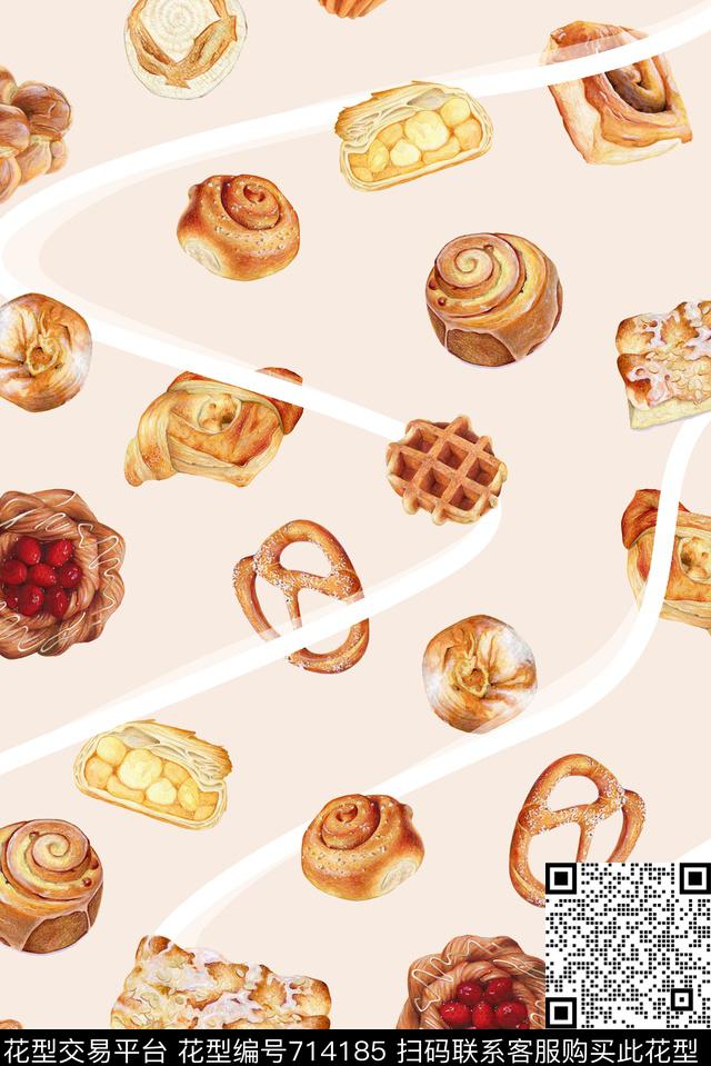 面包点心饼干数码印花华亿平台下载（图片编号: 714185） - 瓦栏（Walan）