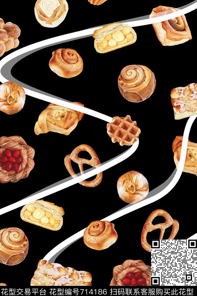 面包点心饼干数码印花华亿平台下载（图片编号: 714186） - 瓦栏（Walan）