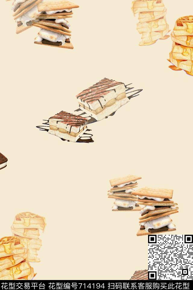 面包点心饼干数码印花华亿平台下载（图片编号: 714194） - 瓦栏（Walan）