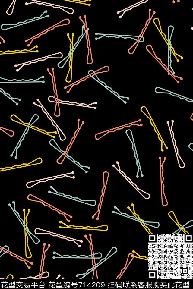 趣味发夹U传统印花华亿平台下载（图片编号: 714209） - 瓦栏（Walan）