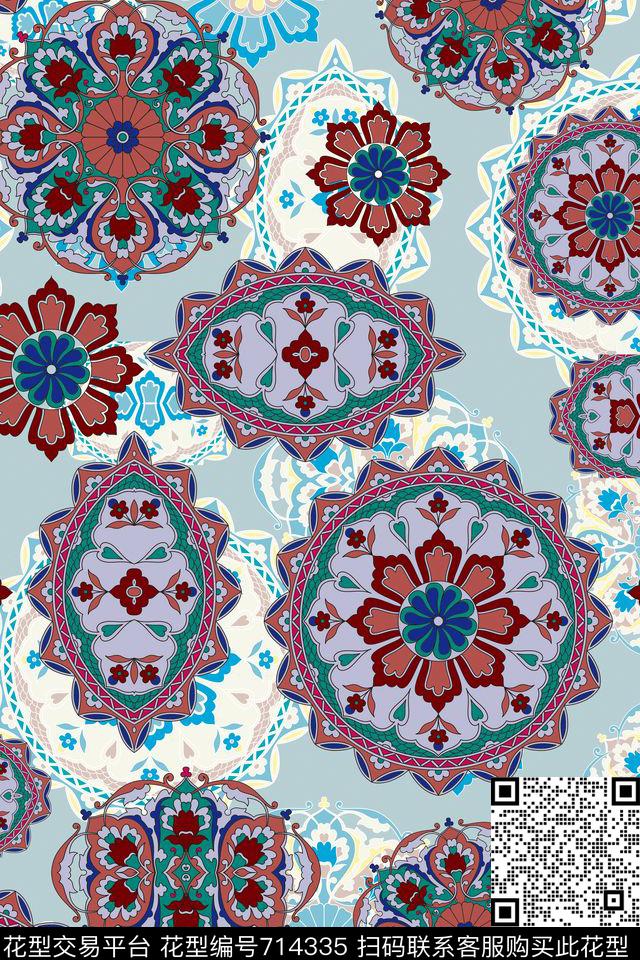 不规则几何几何大气几何数码印花华亿平台下载（图片编号: 714335） - 瓦栏（Walan）