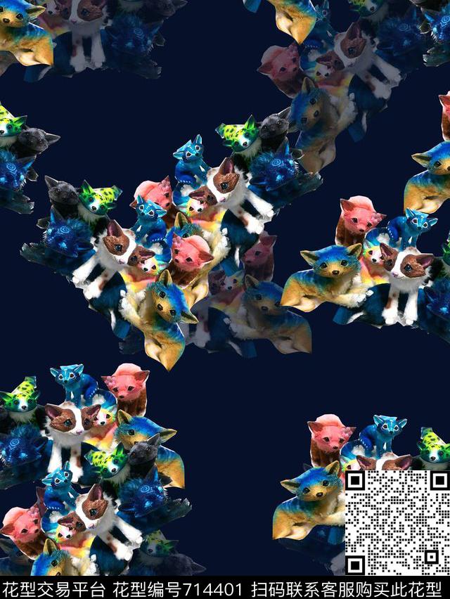 复古女装华亿平台秘密3.0【动物天堂】数码印花华亿平台下载（图片编号: 714401） - 瓦栏（Walan）