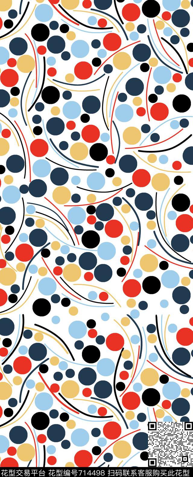 圆点圆圈圆形传统印花华亿平台下载（图片编号: 714498） - 瓦栏（Walan）