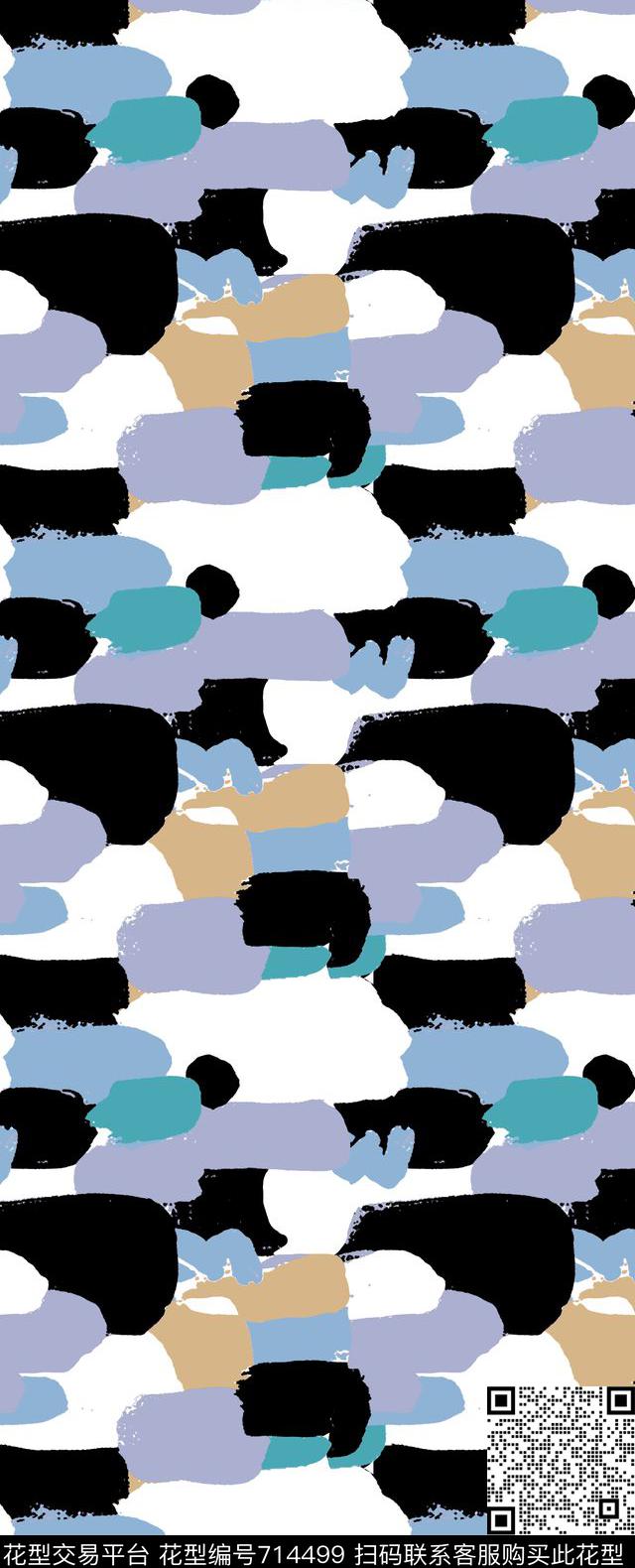 色块黑色几何传统印花华亿平台下载（图片编号: 714499） - 瓦栏（Walan）