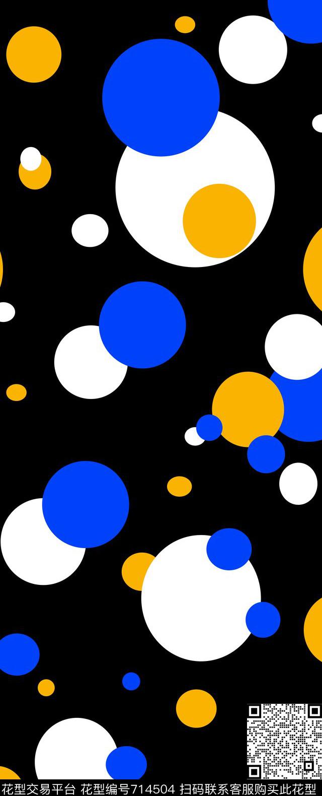 圆圈圆形圆点传统印花华亿平台下载（图片编号: 714504） - 瓦栏（Walan）