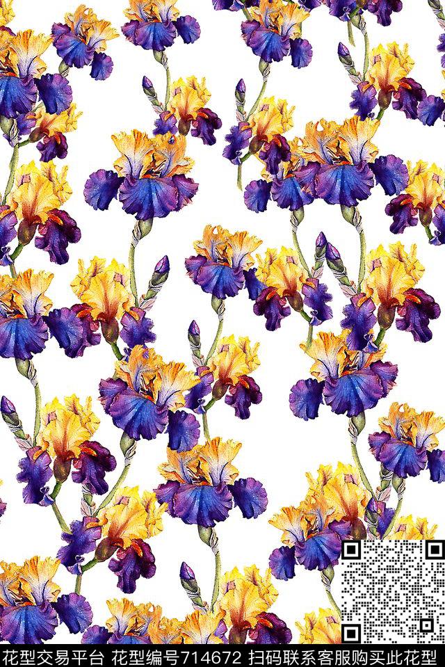 花卉女装休闲数码印花华亿平台下载（图片编号: 714672） - 瓦栏（Walan）