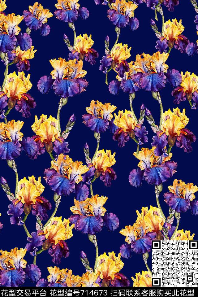 花卉女装休闲数码印花华亿平台下载（图片编号: 714673） - 瓦栏（Walan）